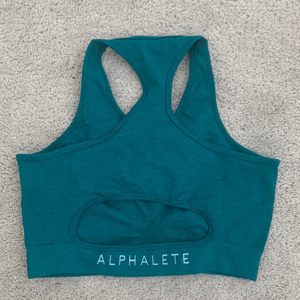 Alphalete Teal Cutout Sports Bra Size M
